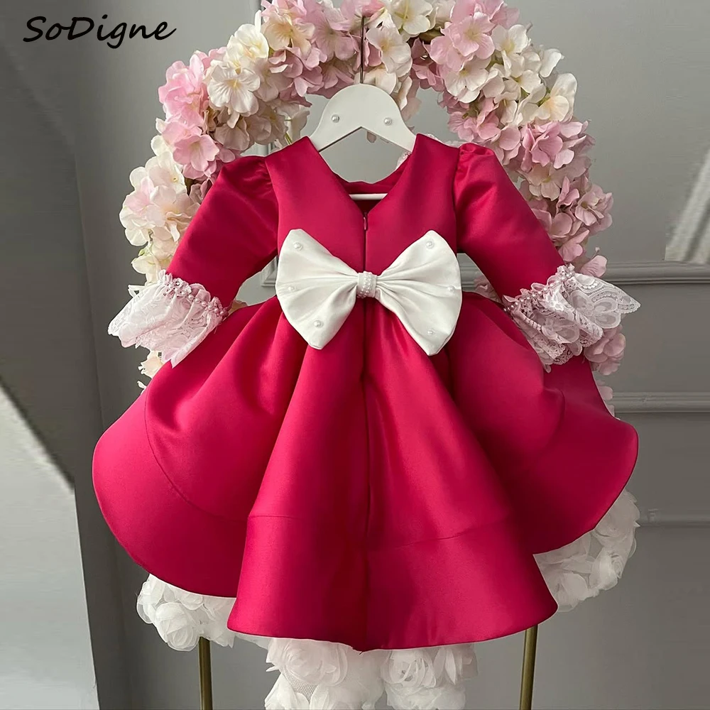 SoDigne A-line Arab Satin Flower Girl Dress O Neck Pearls Lace 2025 Children's Dresses Princess Birthday Kid Gown Customized
SoDigne A-line Arab Satin Flower Girl Dress O Neck Pearls Lace 2025 Children's Dresses Princess Birthday Kid Gown Customized