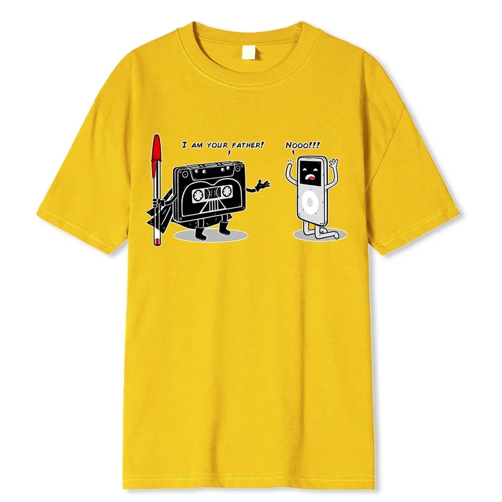 I Am Your Father Funny Vintage Printed T-Shirt For Men Women High Quality T Shirt 80s 90s Magnetic Tape MP3 Handle Tshirt
I Am Your Father Funny Vintage Printed T-Shirt For Men Women High Quality T Shirt 80s 90s Magnetic Tape MP3 Handle Tshirt