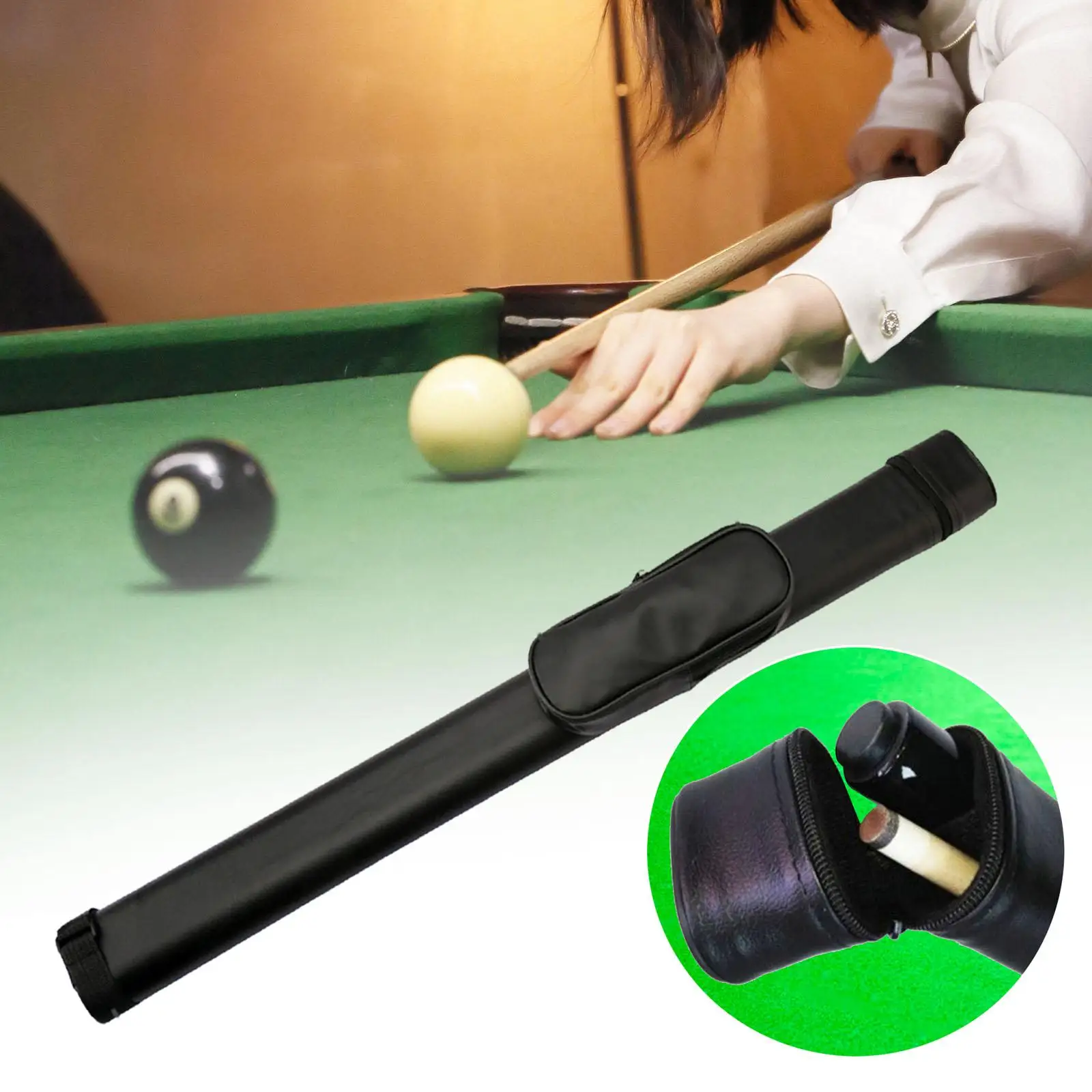 Pool Cue Case Hard Shell PVC Protective Bag with Pouch for Billiard Stick Organization for Games and Club Sessions
Pool Cue Case Hard Shell PVC Protective Bag with Pouch for Billiard Stick Organization for Games and Club Sessions