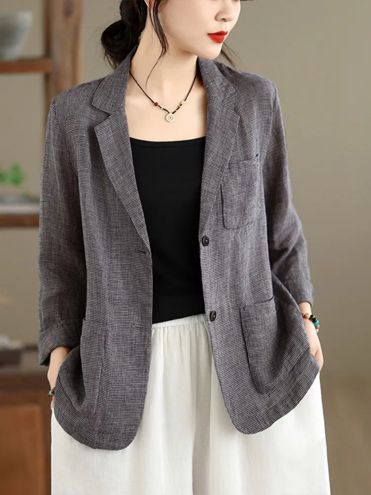 Retro Floral Cotton Linen Suit Jacket Women's Summer Thin Loose Casual Small Sun Protection Open Cardigan Top
Retro Floral Cotton Linen Suit Jacket Women's Summer Thin Loose Casual Small Sun Protection Open Cardigan Top