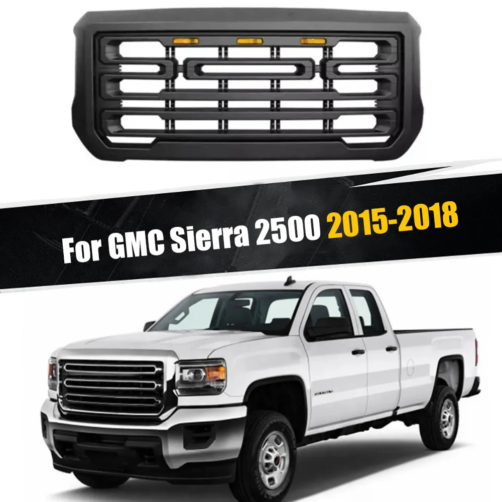 Car Modified ABS Front Bumper Mask Grille Racing Grill with LED Lights Auto Exterior Parts Black For GMC Sierra 2500 2015-2018
Car Modified ABS Front Bumper Mask Grille Racing Grill with LED Lights Auto Exterior Parts Black For GMC Sierra 2500 2015-2018