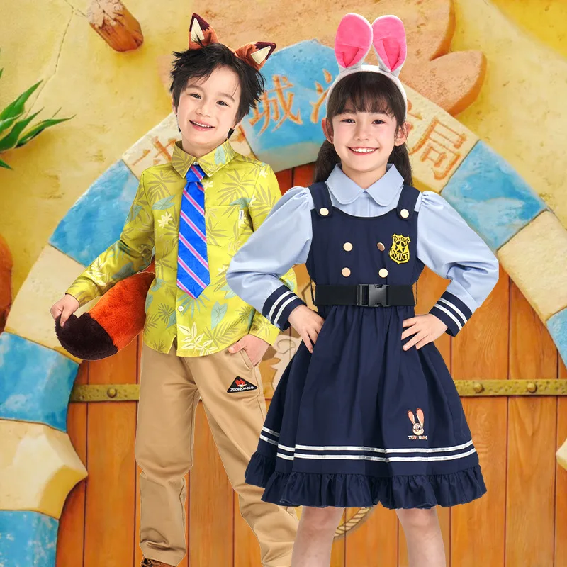 Disney Cosplay Costume Zootopia Judy Rabbit Officer Dress Nick Fox Long Sleeve Set Theme Party Role Play Outfits for Boys Girls
Disney Cosplay Costume Zootopia Judy Rabbit Officer Dress Nick Fox Long Sleeve Set Theme Party Role Play Outfits for Boys Girls