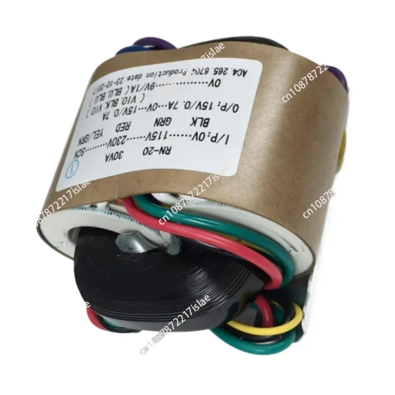 R-type power transformer 30W double 15V+single 9V R cattle audio transformer copper wire 115V-230V
R-type power transformer 30W double 15V+single 9V R cattle audio transformer copper wire 115V-230V