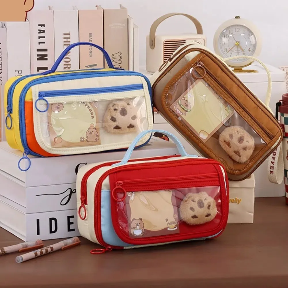 Kawaii Large Capacity Canvas Pencil Case Multi Layers Zipper Stationery Storage Bag Holder Portable Makeup Bag Student
Kawaii Large Capacity Canvas Pencil Case Multi Layers Zipper Stationery Storage Bag Holder Portable Makeup Bag Student