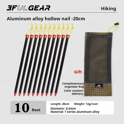 3F UL GEAR Hiking Tent Pegs Carbon Fibre Outdoor Camping Tent Peg Alloy Ground Nails Awning Canopy Tent Stakes Tent Accessories