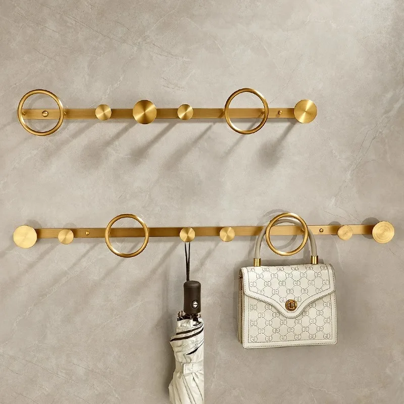 Solid brass hooks Golden Wall Mounted Clothes Rack Drying Hanging Bathroom Modern Clothes Stand Living Room coat racks
Solid brass hooks Golden Wall Mounted Clothes Rack Drying Hanging Bathroom Modern Clothes Stand Living Room coat racks
