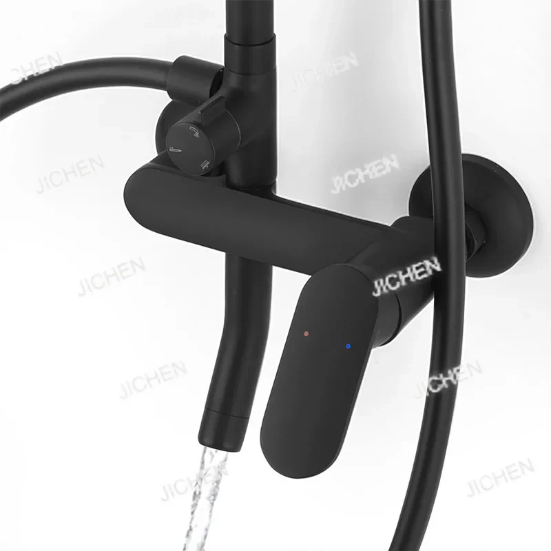 HSCool black refined copper body three-function shower set
HSCool black refined copper body three-function shower set