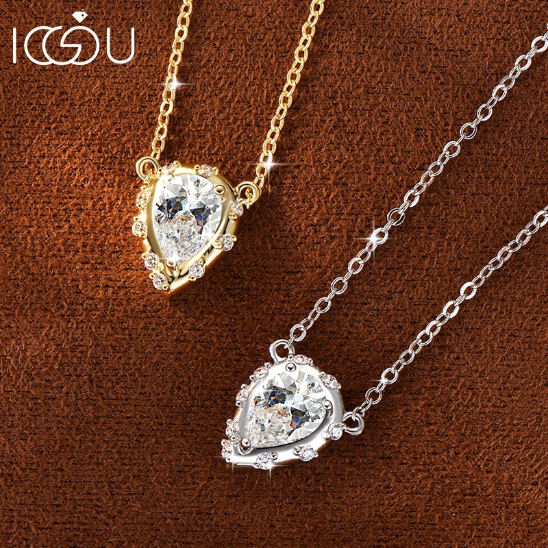 IOGOU Pear Cut CZ Lab Imitation Diamond Teardrop Necklace for Women 1.5CT AAAAA Cubic Zirconia Pendant Necklaces Birthday Jewelr
IOGOU Pear Cut CZ Lab Imitation Diamond Teardrop Necklace for Women 1.5CT AAAAA Cubic Zirconia Pendant Necklaces Birthday Jewelr