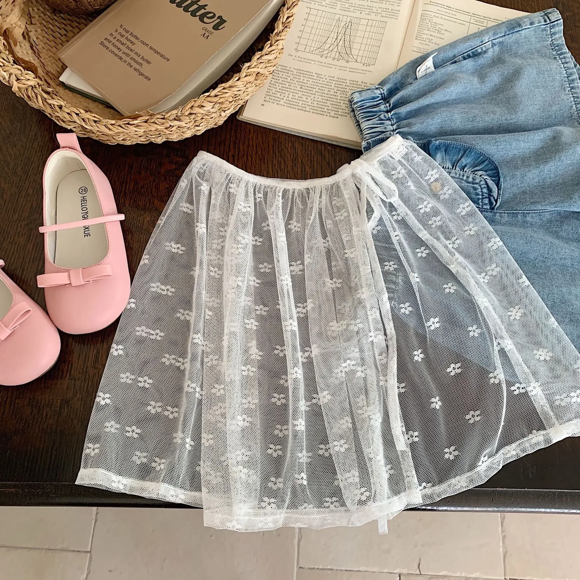 Girls Lace Jeans Curtain 2024 Spring Summer Autumn Winter New Children Clothing Korean Fart Curtain Fashionable and Versatile
Girls Lace Jeans Curtain 2024 Spring Summer Autumn Winter New Children Clothing Korean Fart Curtain Fashionable and Versatile