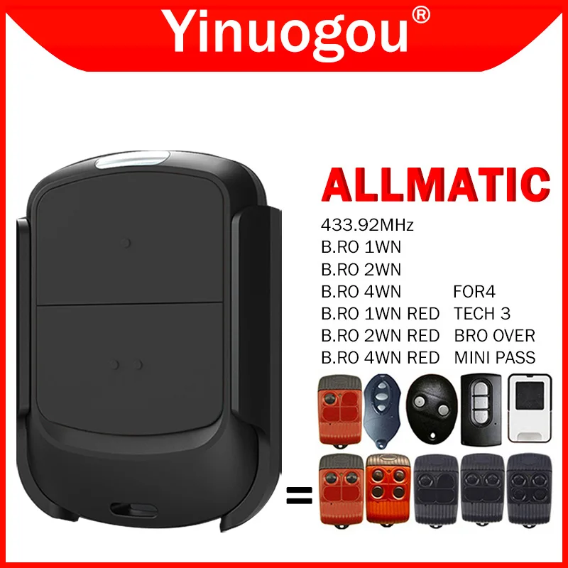 ALLMATIC TECH 3 FOR4 MINI PASS BRO OVER B.RO 1WN 2WN 4WN Гараж -дверь пульт дипликатор 433,92 МГц
ALLMATIC TECH 3 FOR4 MINI PASS BRO OVER B.RO 1WN 2WN 4WN Гараж -дверь пульт дипликатор 433,92 МГц