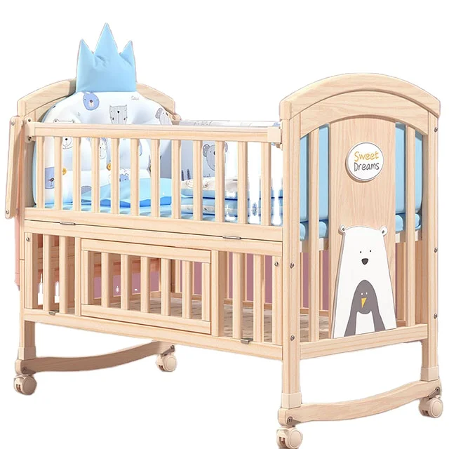 New 2023 Lightweight Baby Crib Bed Pine Wood Baby Cot Bed Crib with Adjustable Wheels for 0-3 Year Old
New 2023 Lightweight Baby Crib Bed Pine Wood Baby Cot Bed Crib with Adjustable Wheels for 0-3 Year Old