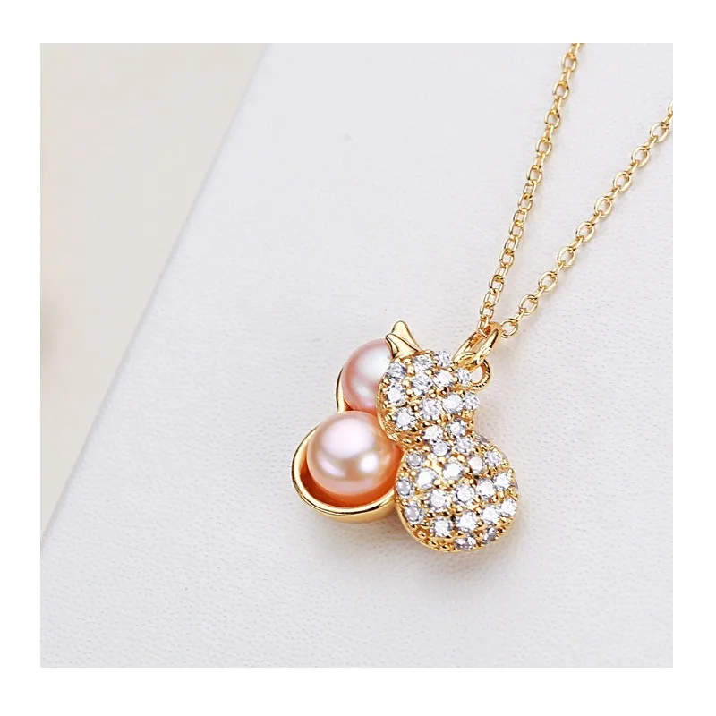 Pearl Jewelry Gourd Copper Alloy Zircon Chain Pearl Jewelry Freshwater Pearl Pendant Necklace
Pearl Jewelry Gourd Copper Alloy Zircon Chain Pearl Jewelry Freshwater Pearl Pendant Necklace