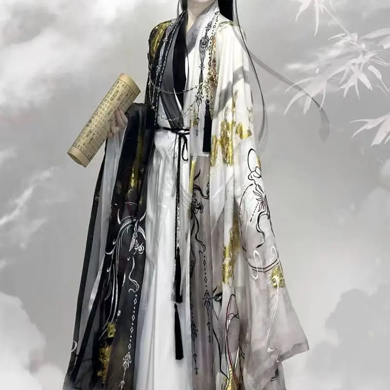 Classic Floral Hanfu Men Women Traditional Ming Dynasty Cross Collar Stage Suit Chinese Style Water Ink Painting Large Robe
Classic Floral Hanfu Men Women Traditional Ming Dynasty Cross Collar Stage Suit Chinese Style Water Ink Painting Large Robe