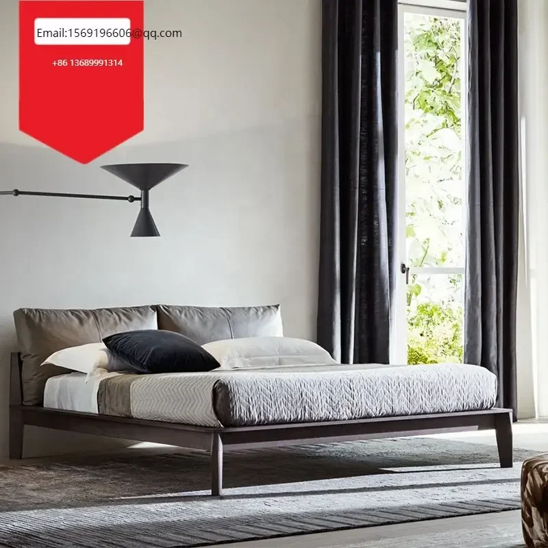 Modern Minimalism Style Double Bed Italian Design Wood Frame Sleeping Furniture For Home And Hotel
Modern Minimalism Style Double Bed Italian Design Wood Frame Sleeping Furniture For Home And Hotel