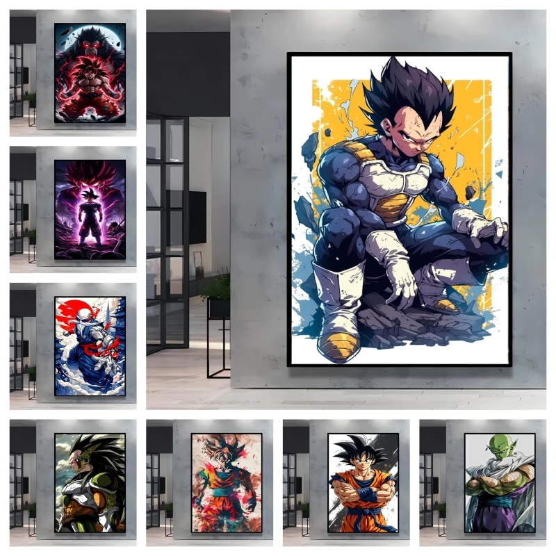 Canvas Wall Art Posters Dragon Ball Paintings Goku Vegeta Spray Printing Kids Action Figures Room Living Room Decoration Gifts
Canvas Wall Art Posters Dragon Ball Paintings Goku Vegeta Spray Printing Kids Action Figures Room Living Room Decoration Gifts