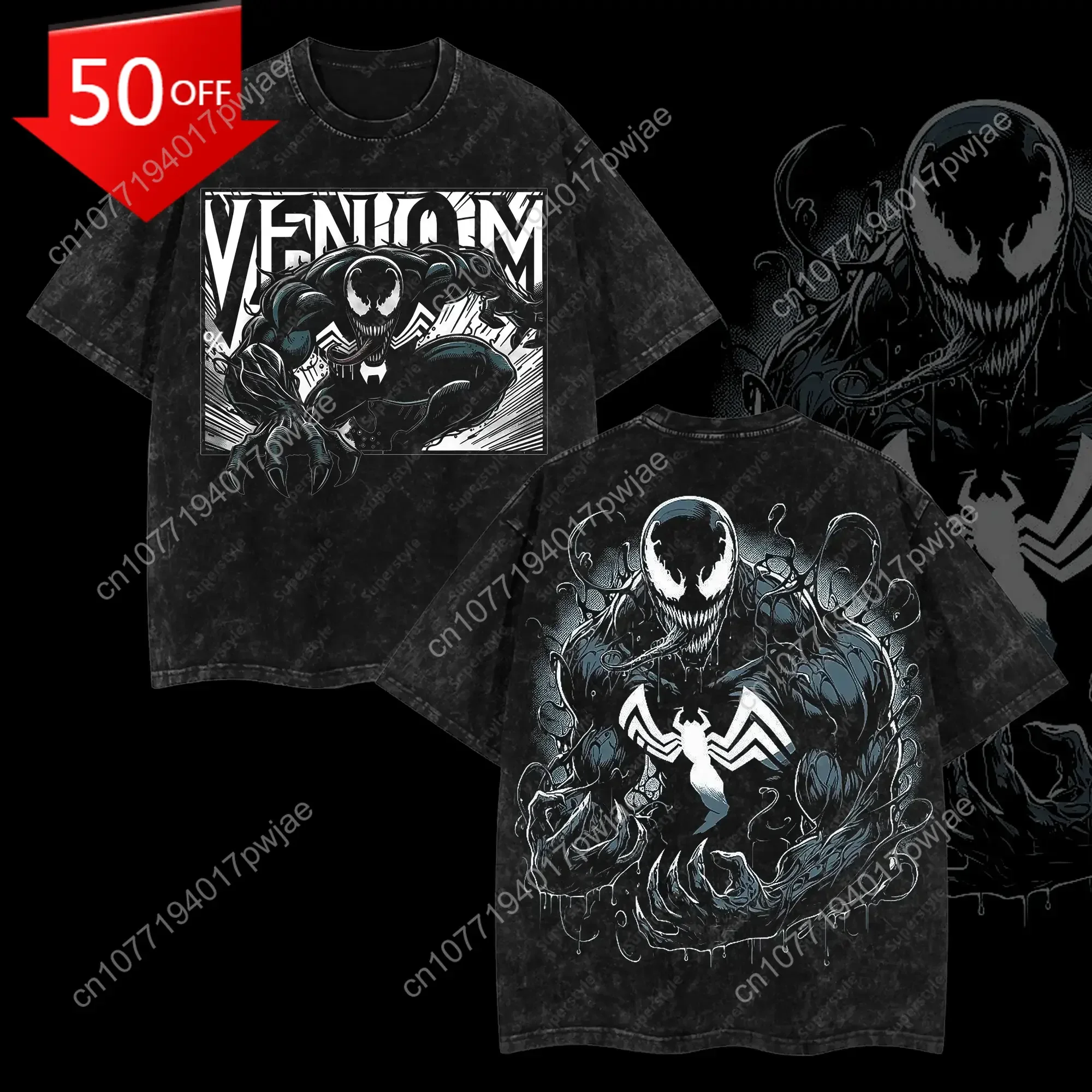 Marvel Superstyle Black Suit Spidey Symbiote MCU Comic Double Printed Oversize Lightweight Acid Washed Tee Graphic Top Cotton
Marvel Superstyle Black Suit Spidey Symbiote MCU Comic Double Printed Oversize Lightweight Acid Washed Tee Graphic Top Cotton