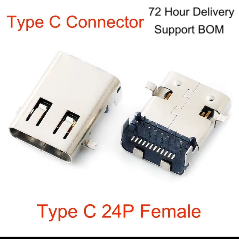 Type C Connector Extended Shell Female 24PIN Board with Front and Rear 11.95mm Four Pin Plug Board USB Connector
Type C Connector Extended Shell Female 24PIN Board with Front and Rear 11.95mm Four Pin Plug Board USB Connector