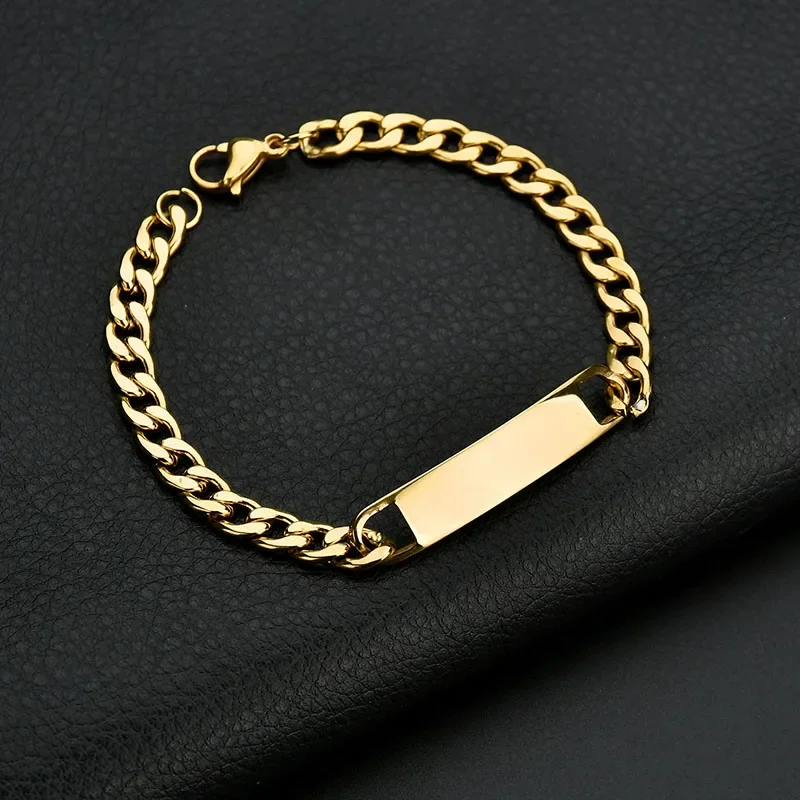 Customized Carved Nameplate Couple Bracelet Stainless Steel Chain Label Bracelet Valentine's Day Gift Jewelry
Customized Carved Nameplate Couple Bracelet Stainless Steel Chain Label Bracelet Valentine's Day Gift Jewelry