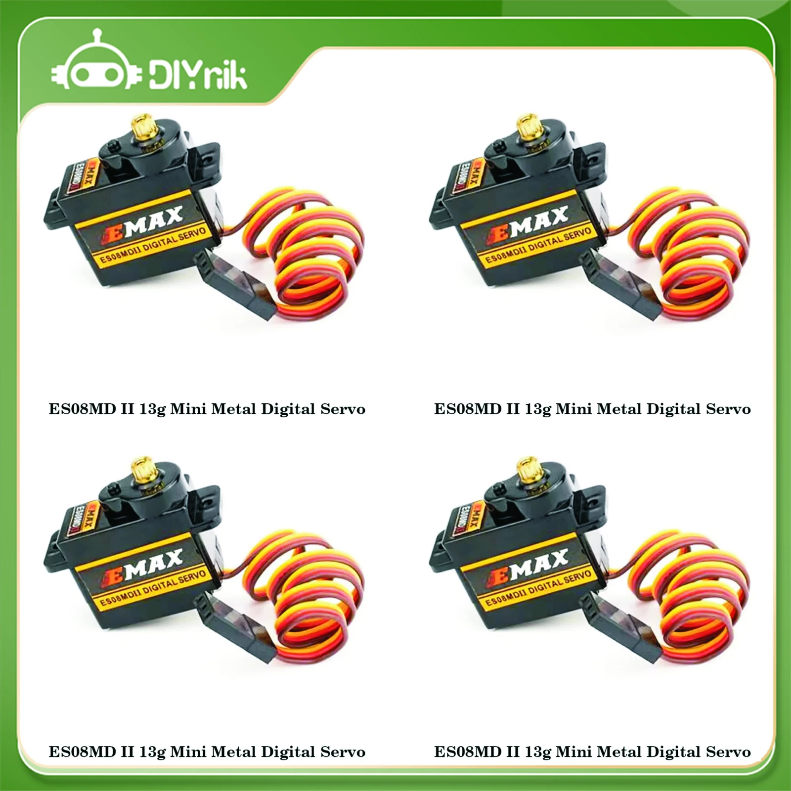 Emax ES08MD II 12g Metal Gear Mini Digital Servo RC Motor 2kg High Torque 4.8-6V For RC Car Plane FPV Drone FPV Drones/Futaba/JR
Emax ES08MD II 12g Metal Gear Mini Digital Servo RC Motor 2kg High Torque 4.8-6V For RC Car Plane FPV Drone FPV Drones/Futaba/JR