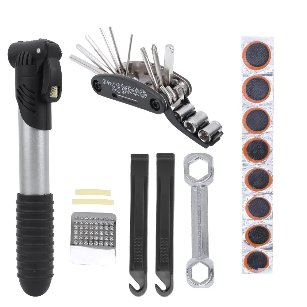 Bike Tire Repairing Tool Bike Tools Kits Multi‑Function Bike Tire Repairing Tool Essential Cycling Tools Bag
Bike Tire Repairing Tool Bike Tools Kits Multi‑Function Bike Tire Repairing Tool Essential Cycling Tools Bag