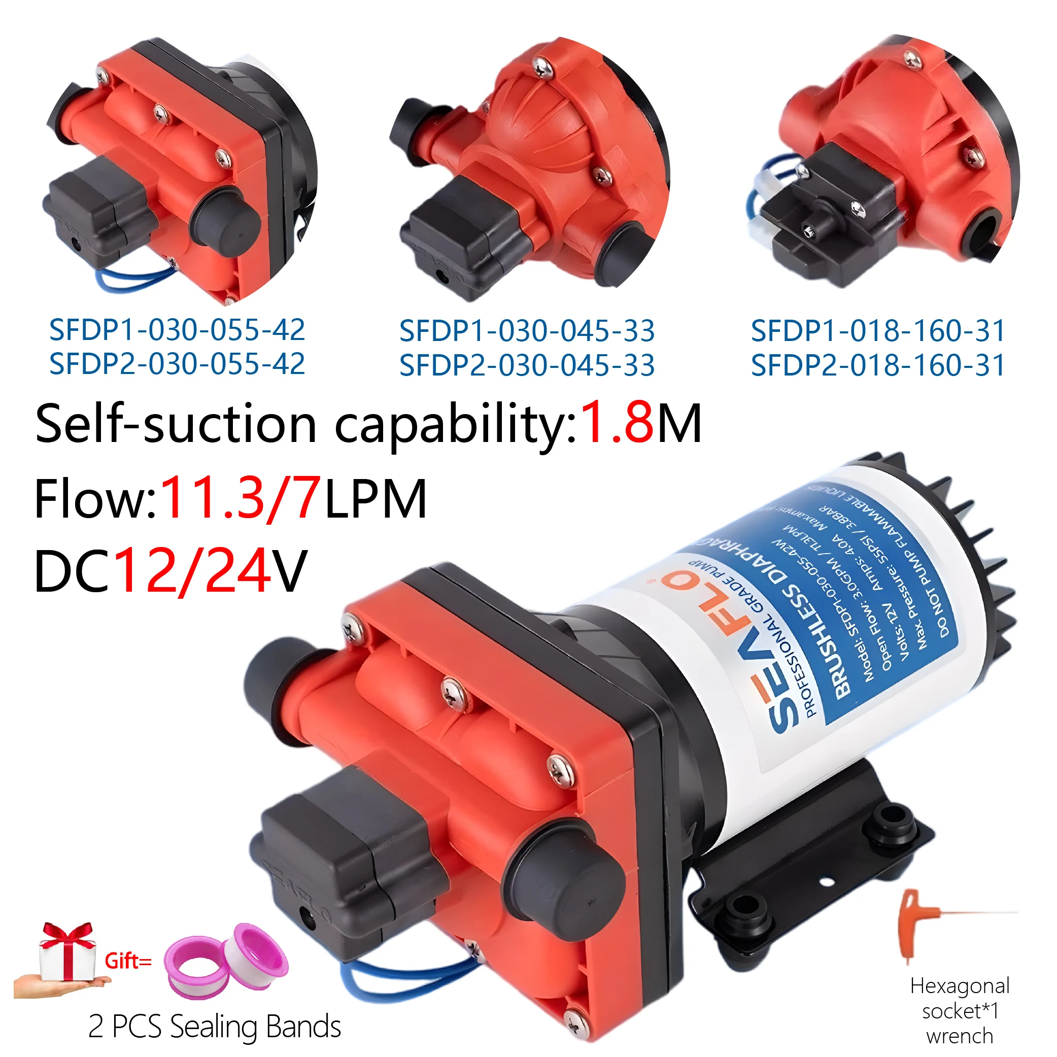 Бесщеточный водяной насос, автоматический постоянный ток 12/24 В, высота всасывания 1,8 м, мембранный насос, бесщеточный двигатель, промышленный самовсасывающий насос
Бесщеточный водяной насос, автоматический постоянный ток 12/24 В, высота всасывания 1,8 м, мембранный насос, бесщеточный двигатель, промышленный самовсасывающий насос