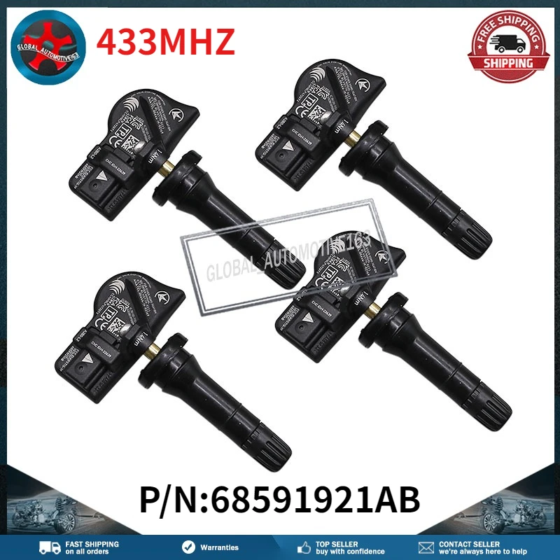 433MHZ TPMS Tire Pressure Monitoring Sensor 68591921AB For Dodge 3500 2024-2025 Jeep Grand Cherokee 2023-2025
433MHZ TPMS Tire Pressure Monitoring Sensor 68591921AB For Dodge 3500 2024-2025 Jeep Grand Cherokee 2023-2025