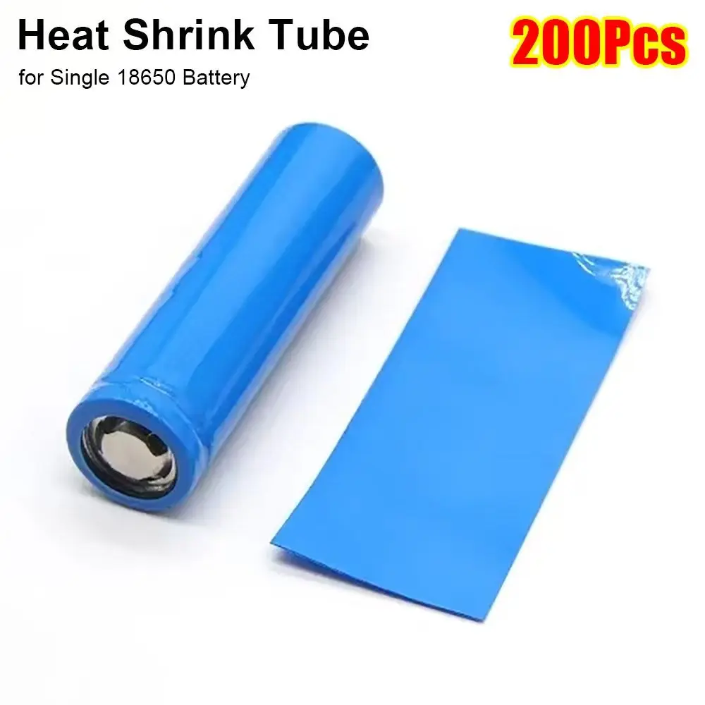 200Pcs/Pack Li-ion Wrap Heat Shrink Tube PVC Flat Shrinkable Film Single 18650 Battery Tape Sleeves
200Pcs/Pack Li-ion Wrap Heat Shrink Tube PVC Flat Shrinkable Film Single 18650 Battery Tape Sleeves