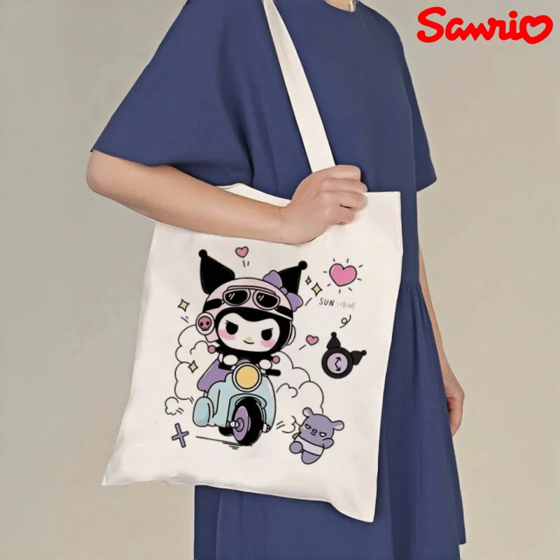 1pc Sanrio Kuromi Motorcycle Canvas Tote Bag, Cute Print Casual Shoulder Bag, Eco-friendly Reusable Handbag
1pc Sanrio Kuromi Motorcycle Canvas Tote Bag, Cute Print Casual Shoulder Bag, Eco-friendly Reusable Handbag