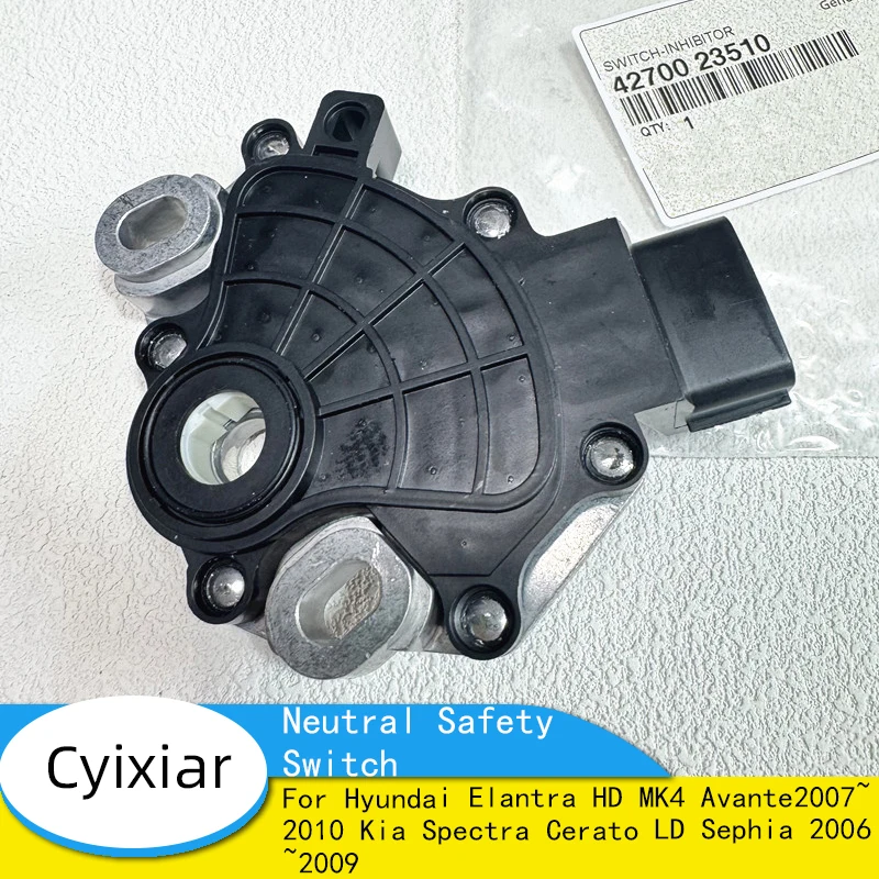 4270023510 42700-23510 Neutral Safety Switch for Hyundai Elantra HD MK4 Avante 2007~2010 Kia Spectra Cerato LD Sephia 2006~2009
4270023510 42700-23510 Neutral Safety Switch for Hyundai Elantra HD MK4 Avante 2007~2010 Kia Spectra Cerato LD Sephia 2006~2009