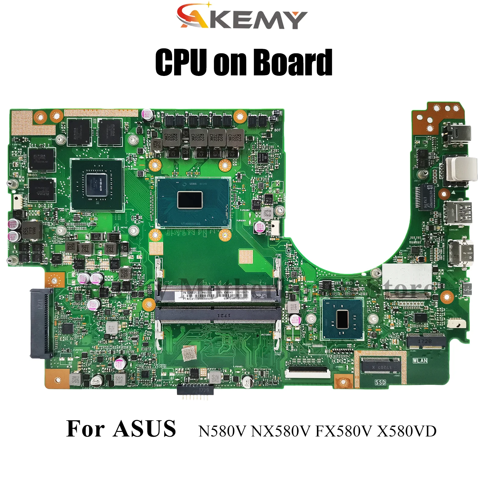 X580VD Laptop Motherboard For ASUS VivoBook X580VD NX580V X580V FX580V X580VN N580V Mainboard With CPU 100% tests OK fast ship
X580VD Laptop Motherboard For ASUS VivoBook X580VD NX580V X580V FX580V X580VN N580V Mainboard With CPU 100% tests OK fast ship