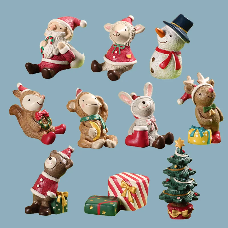 Christmas Santa Tree Gift Snowman Miniature Figurine Bear Deer Cartoon Animal Model Dollhouse Home Garden Decoration Accessories
Christmas Santa Tree Gift Snowman Miniature Figurine Bear Deer Cartoon Animal Model Dollhouse Home Garden Decoration Accessories