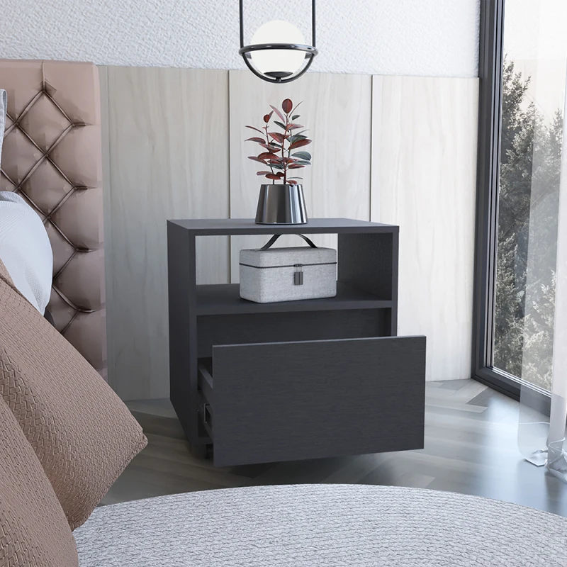 Nightstand Munyochi, One Drawer, Black Wengue Finish
Nightstand Munyochi, One Drawer, Black Wengue Finish