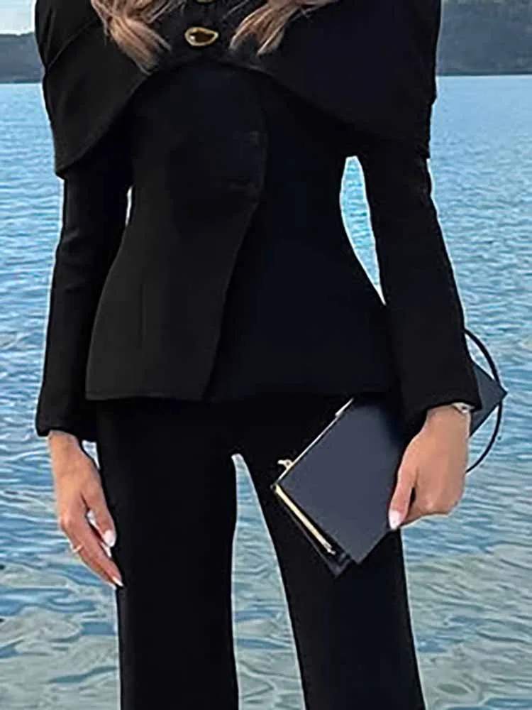 Autumn Black Slim Fit Office T Shirt Women Casual Button Design Long Sleeved Top Coat 2026 Spring Fashion Darped Party Blouses
Autumn Black Slim Fit Office T Shirt Women Casual Button Design Long Sleeved Top Coat 2026 Spring Fashion Darped Party Blouses