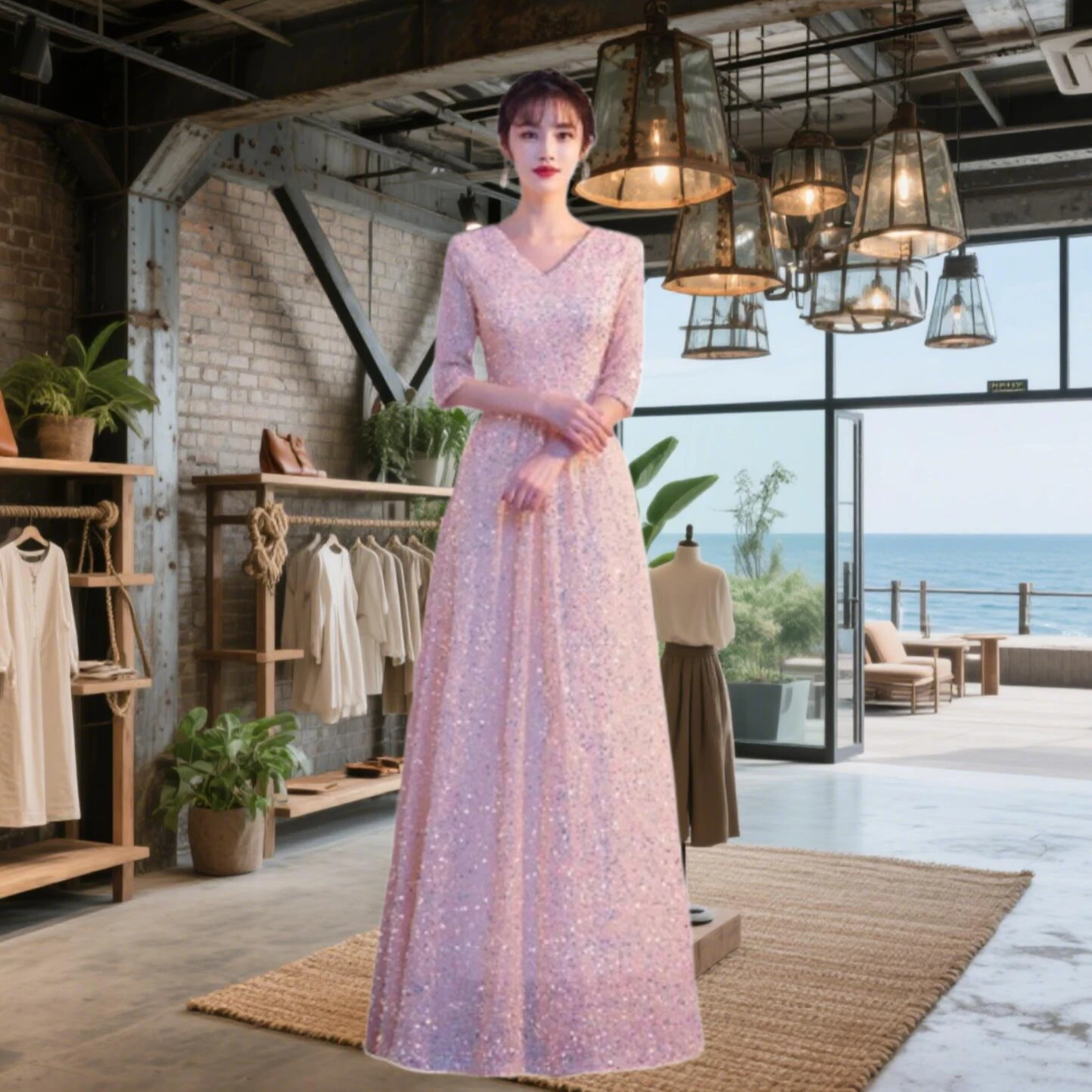 New Model Sequined Youth Graduation Evening Dress Women Banquet Temperament Sexy Fishtail Long Host Dress Slimming Spring Style
New Model Sequined Youth Graduation Evening Dress Women Banquet Temperament Sexy Fishtail Long Host Dress Slimming Spring Style