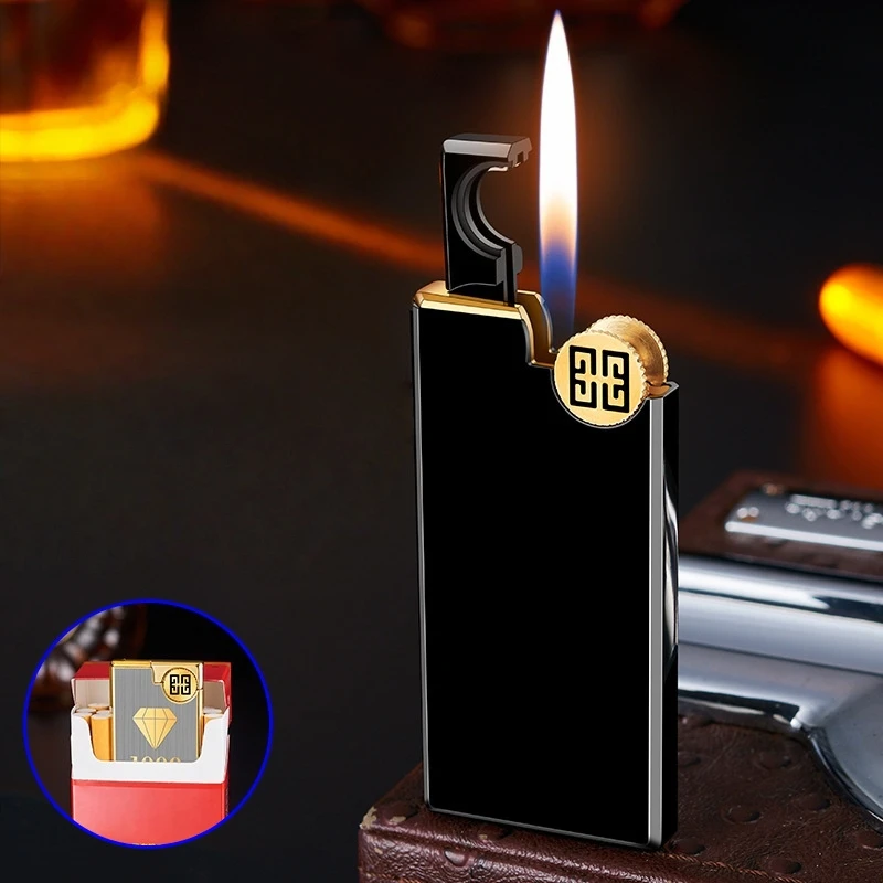 Metal Ultra-thin Inflatable Lighter Upgraded Version Grinding Wheel Ignition Open Flame Butane Gas Lighter Men's Smoking Tool
Metal Ultra-thin Inflatable Lighter Upgraded Version Grinding Wheel Ignition Open Flame Butane Gas Lighter Men's Smoking Tool
