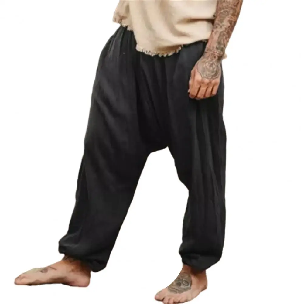 Men Summer Trousers Soft Breathable Ankle-banded Men's Vintage Trousers Elastic Waist Thin Pocket Baggy Design for Daily Comfort
Men Summer Trousers Soft Breathable Ankle-banded Men's Vintage Trousers Elastic Waist Thin Pocket Baggy Design for Daily Comfort
