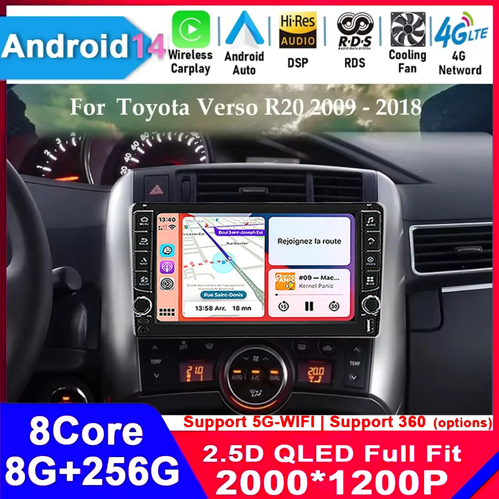Android 14 Wireless CarPlay Android Auto Car Radio for Toyota Verso R20 2009 - 2018 Car Smart Systems Smart GPS Navi Car Radio
Android 14 Wireless CarPlay Android Auto Car Radio for Toyota Verso R20 2009 - 2018 Car Smart Systems Smart GPS Navi Car Radio