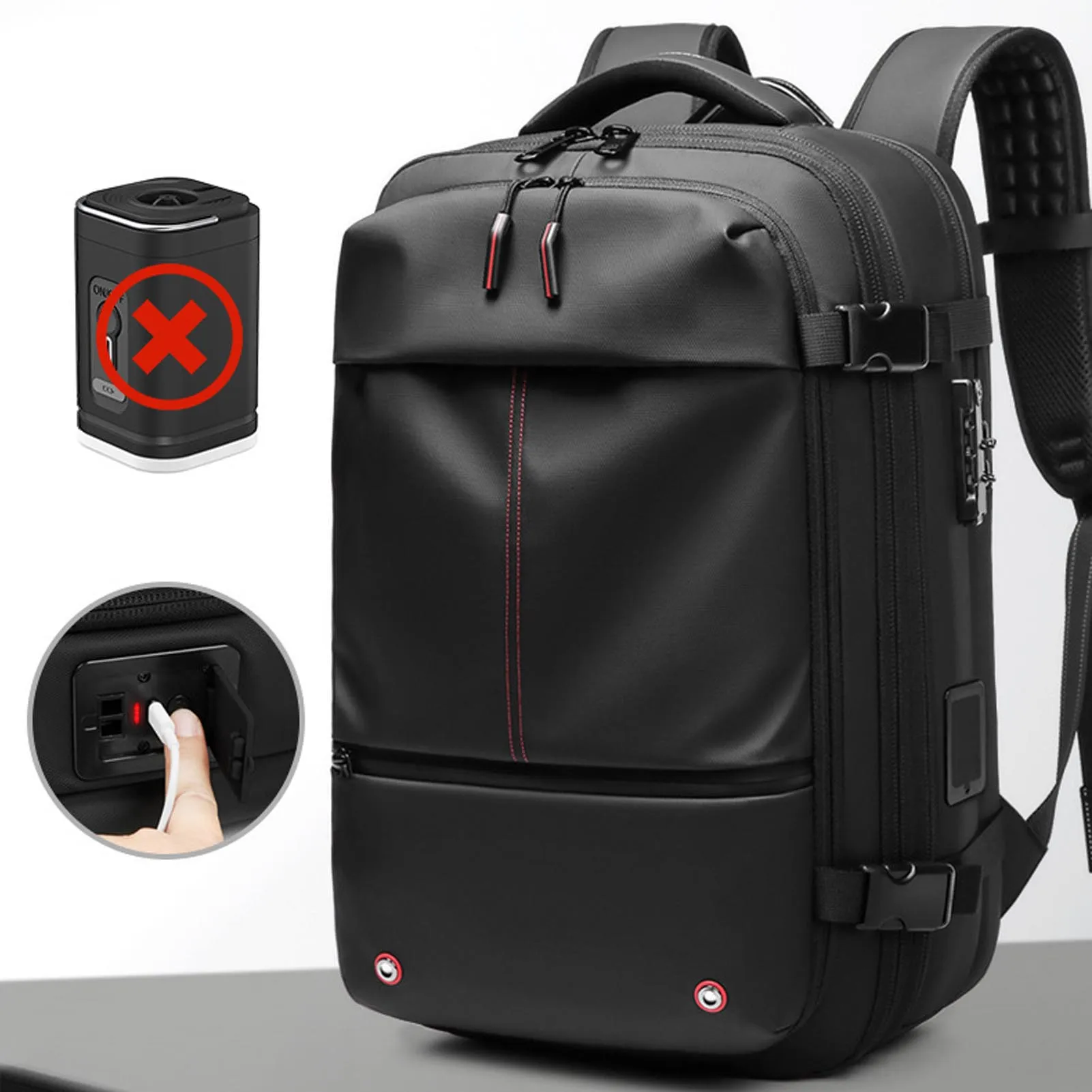 Compression Backpack Dry Wet Separation Backpack 60L Large Capacity 17 Inch Laptop Bag Breathable with Password Lock for Travel
Compression Backpack Dry Wet Separation Backpack 60L Large Capacity 17 Inch Laptop Bag Breathable with Password Lock for Travel
