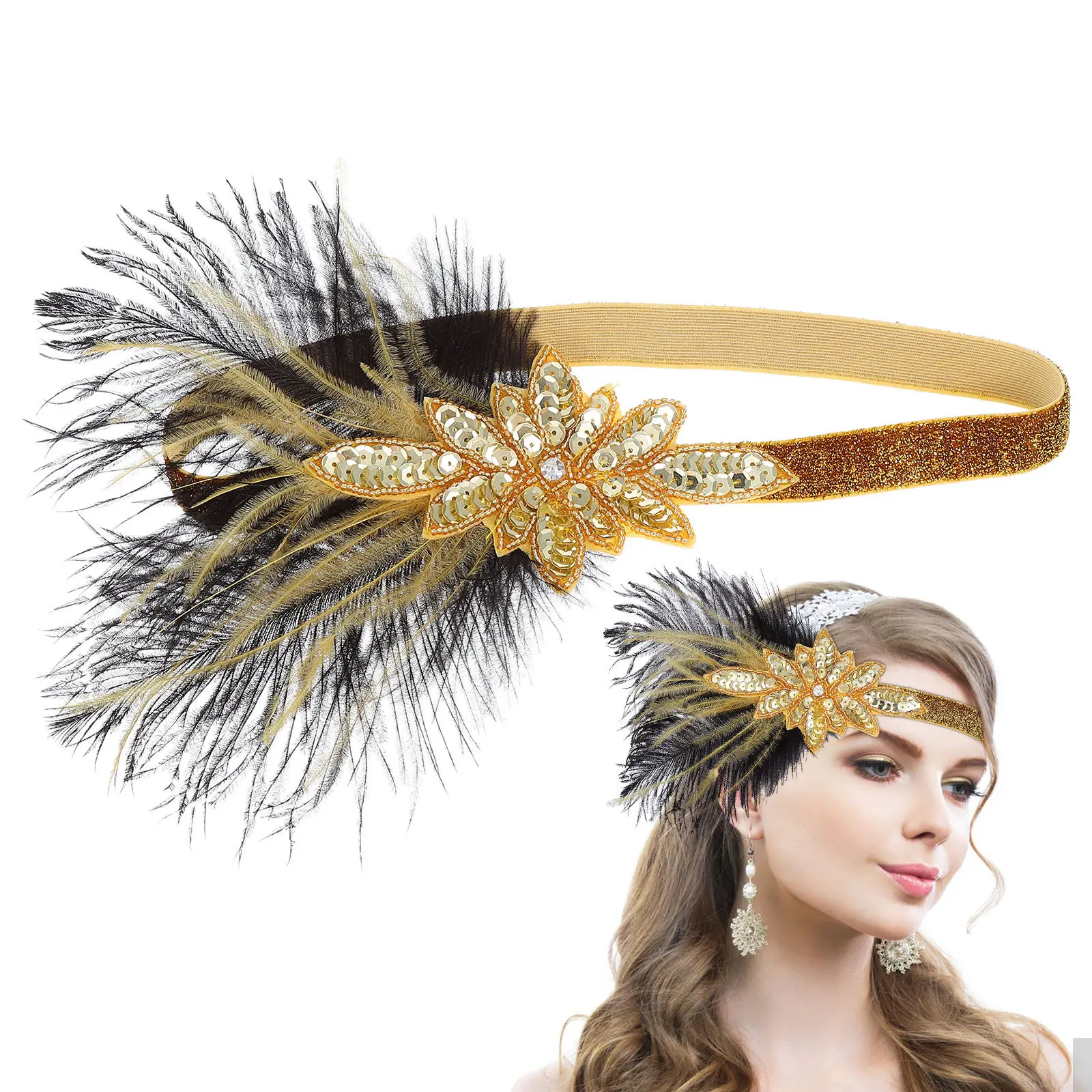 Elegant Sequin Headband with Rhinestones Vintage Style Women Headpiece for Daily Wear Party Bridal Headdress Decor
Elegant Sequin Headband with Rhinestones Vintage Style Women Headpiece for Daily Wear Party Bridal Headdress Decor