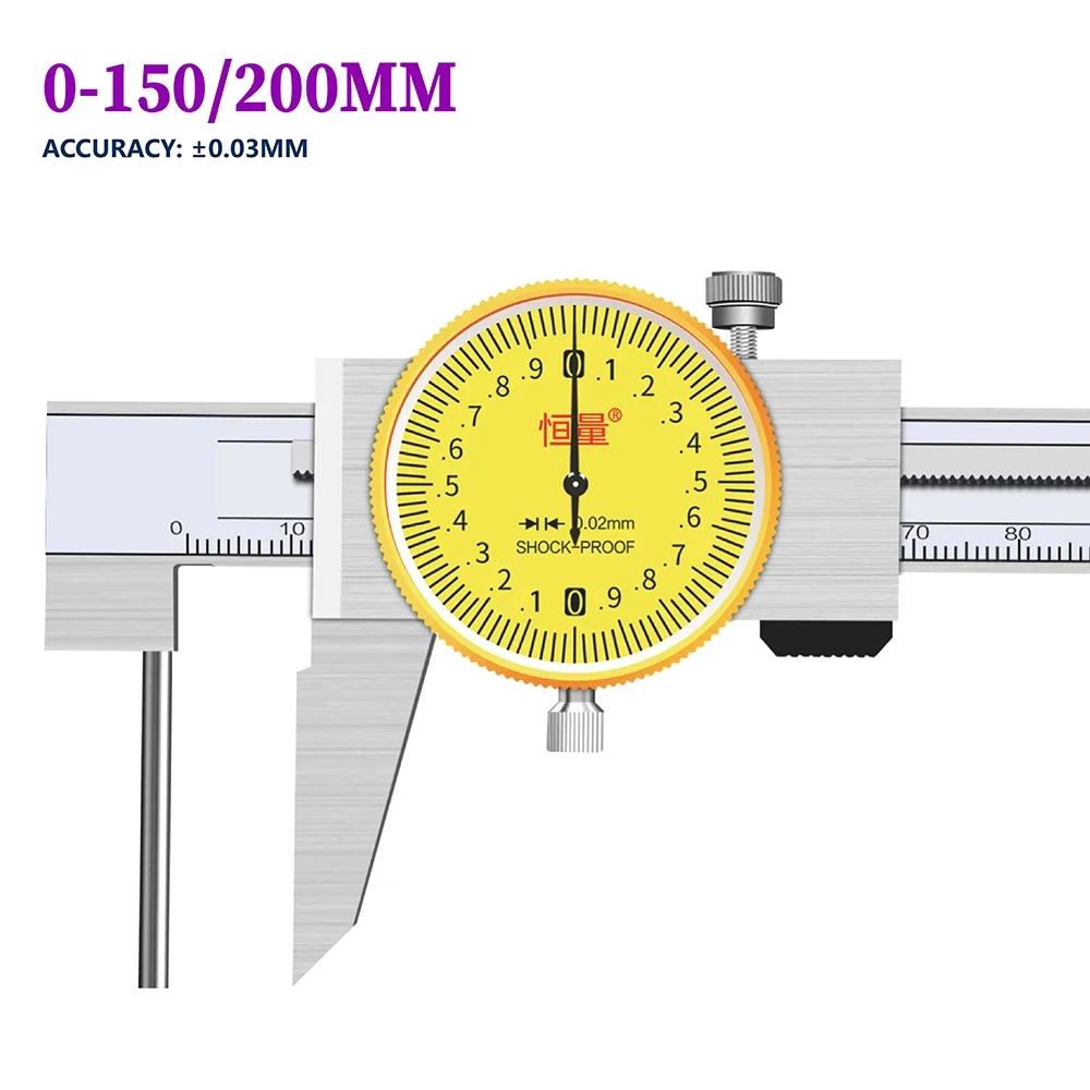 High Precision 4CR13 Stainless Steel With Watch Caliper 0-150mm Pipe Thickness Measurement Special Caliper Measuring Instrument
High Precision 4CR13 Stainless Steel With Watch Caliper 0-150mm Pipe Thickness Measurement Special Caliper Measuring Instrument