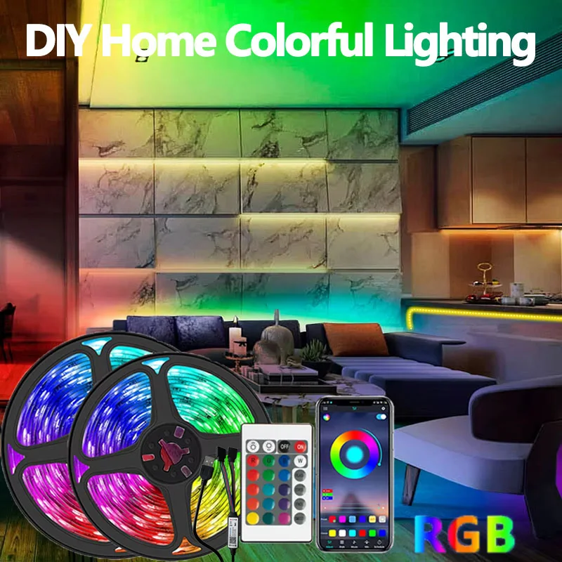 1-30m Bluetooth USB LED Strip Lights 5V 5050 RGB APP Remote Control Color Changing Flexible Tape TV Backlight Room Decoration
1-30m Bluetooth USB LED Strip Lights 5V 5050 RGB APP Remote Control Color Changing Flexible Tape TV Backlight Room Decoration