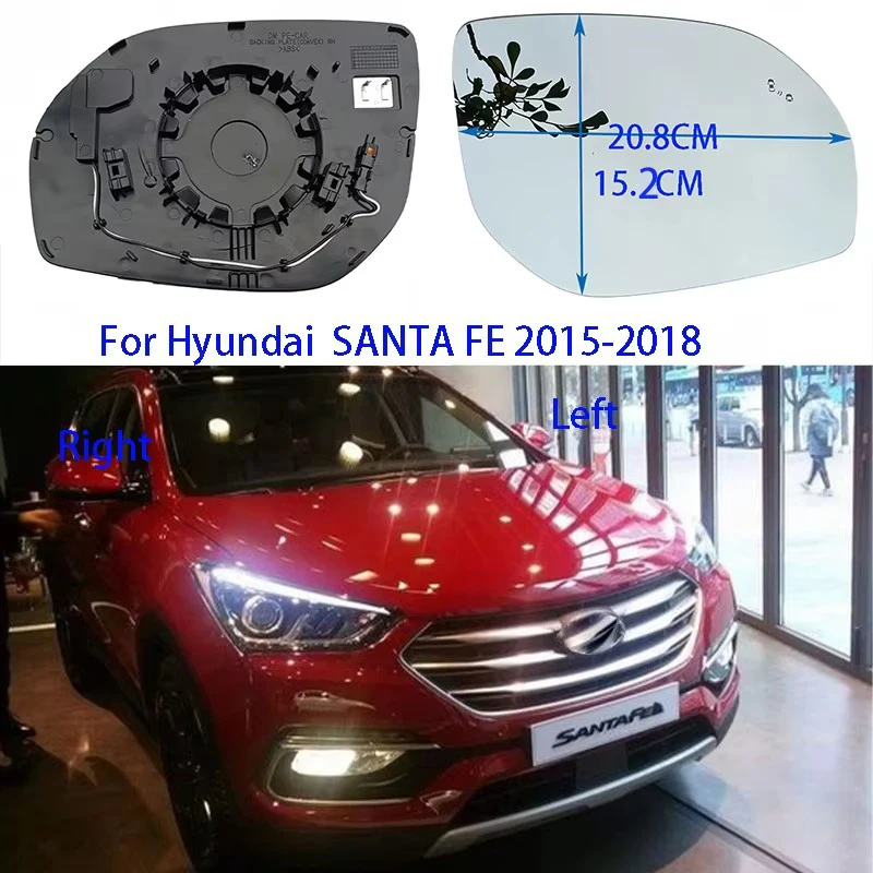 For Hyundai Grand SANTA FE 2015-2018 Side Mirror Replacement Lens Blind Spot Heating White Glass Waterproof Anti-Fog Auto parts
For Hyundai Grand SANTA FE 2015-2018 Side Mirror Replacement Lens Blind Spot Heating White Glass Waterproof Anti-Fog Auto parts