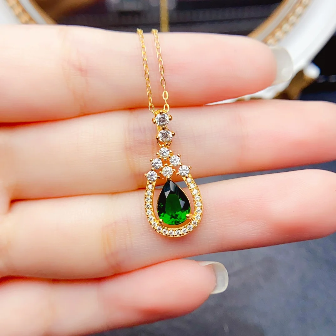 6*8mm Natural Diopside Pendant Necklace S925 Sterling Silver Certificate Fine Fashion Charm Weddings Jewelry for Women FS
6*8mm Natural Diopside Pendant Necklace S925 Sterling Silver Certificate Fine Fashion Charm Weddings Jewelry for Women FS