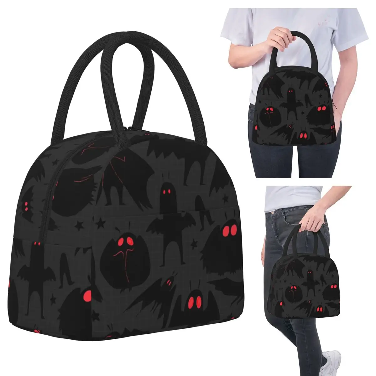 Cute Cryptids Mothman Pattern Insulated Lunch Bag for Kids School Cooler Thermal Food Box Tote Leakproof Lunch Boxes Container
Cute Cryptids Mothman Pattern Insulated Lunch Bag for Kids School Cooler Thermal Food Box Tote Leakproof Lunch Boxes Container