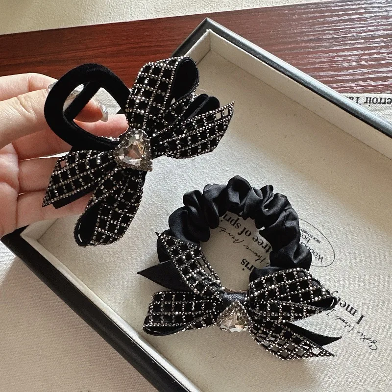 Korean Style Black Hair Claw Clip Sweet Bow Hair Accessories Ponytail Holder for Women
Korean Style Black Hair Claw Clip Sweet Bow Hair Accessories Ponytail Holder for Women