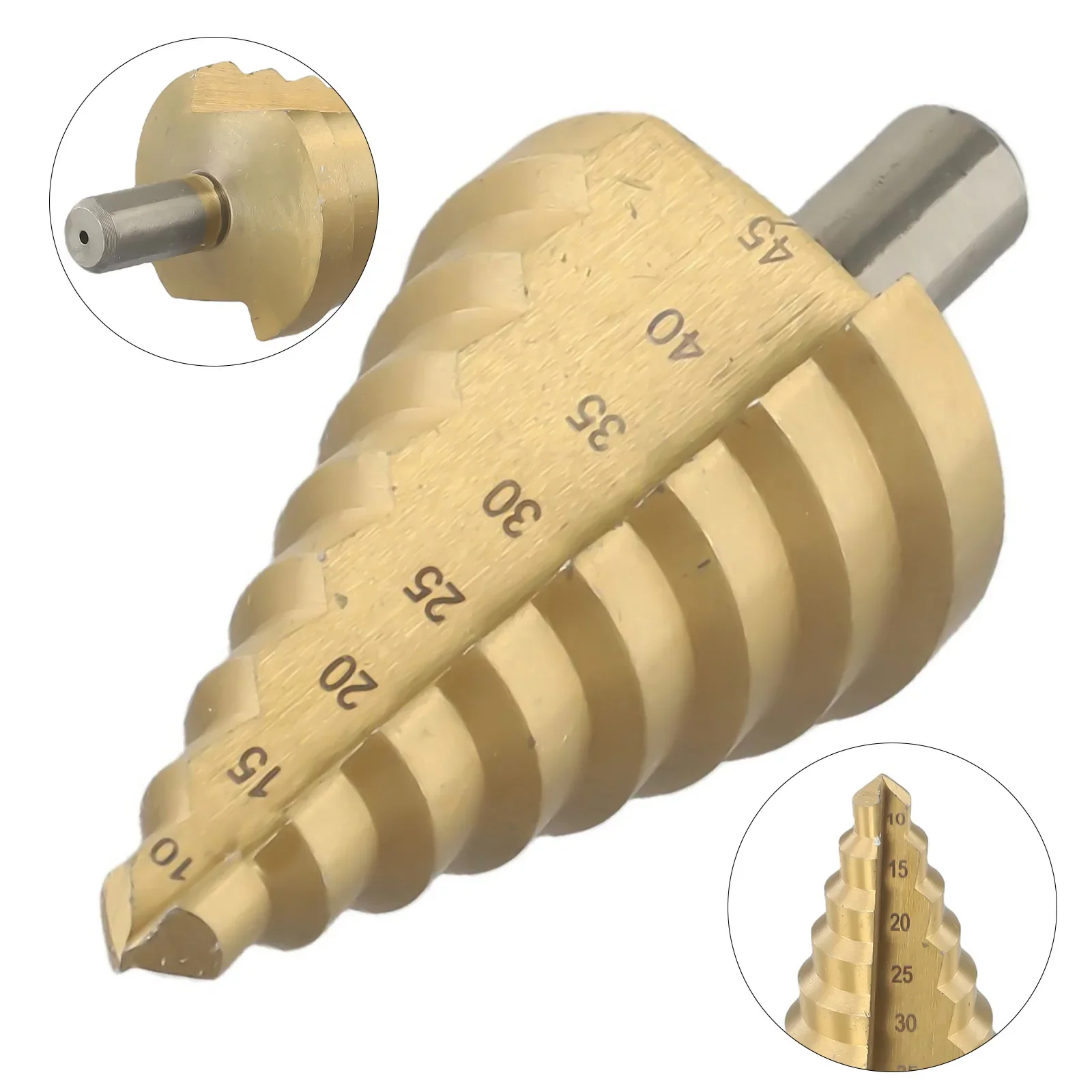 1pc Step Drill Bit 10 15 20 25 30 35 40 45mm HSS Steel Step Cone Drill Bit For Groove Wood Metal Hole Cutter Opener
1pc Step Drill Bit 10 15 20 25 30 35 40 45mm HSS Steel Step Cone Drill Bit For Groove Wood Metal Hole Cutter Opener