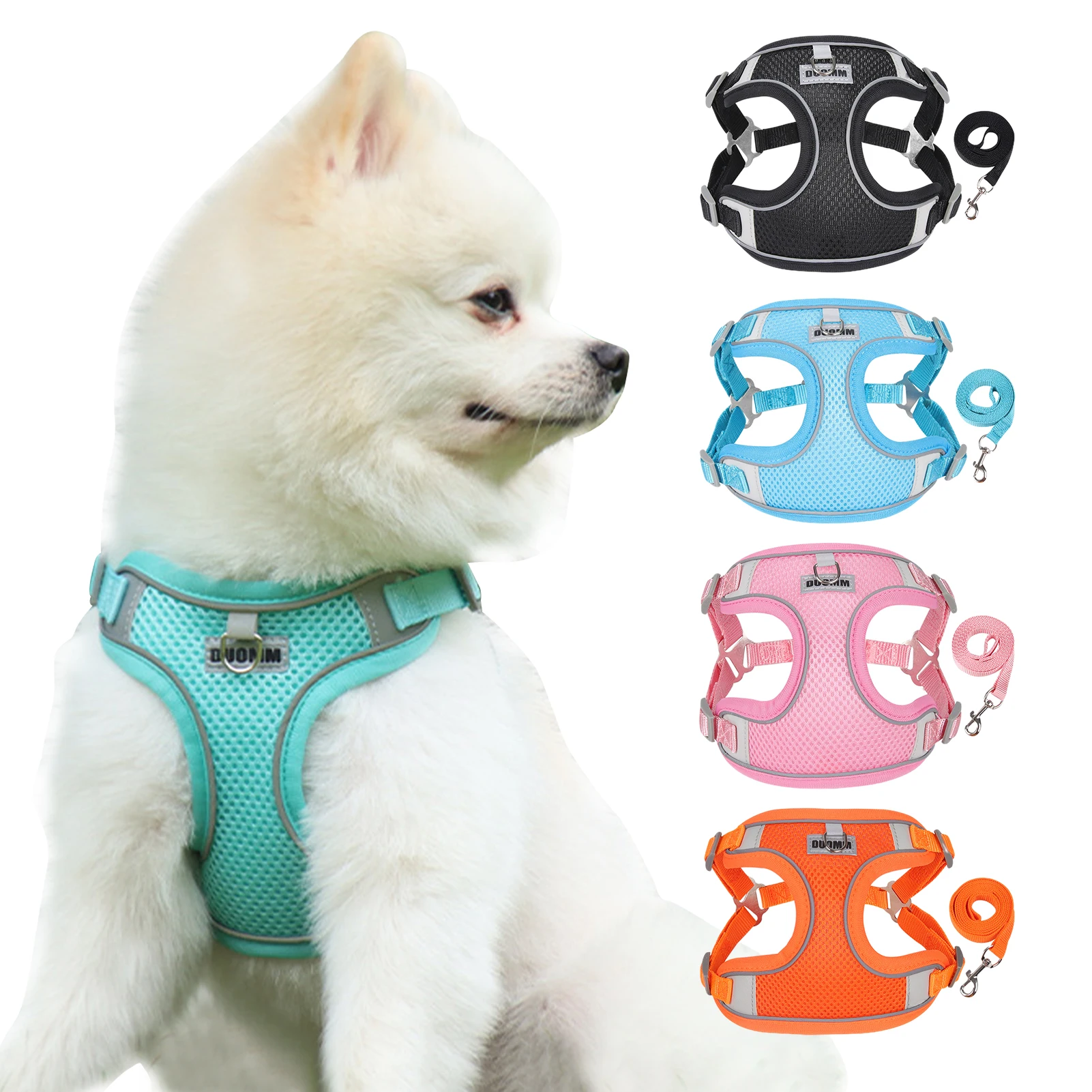 Dog Harness Leash Set Reflective Small Dogs Vest Harness Puppy Harnesses Breathable Mesh Cloth Pet Dog Collars Accessoires
Dog Harness Leash Set Reflective Small Dogs Vest Harness Puppy Harnesses Breathable Mesh Cloth Pet Dog Collars Accessoires