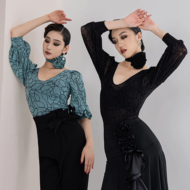 Summer Women'S Waltz Ballroom Dance Tops Adults Tango Samba Dancing Clothes Female Latin Dance Top Training Wear DWY10104
Summer Women'S Waltz Ballroom Dance Tops Adults Tango Samba Dancing Clothes Female Latin Dance Top Training Wear DWY10104