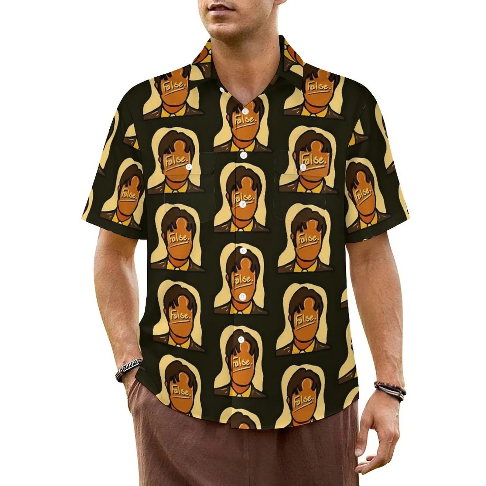 Пляжная рубашка Dwight Schrute, накладная офисная Повседневная гавайская рубашка для сотрудника, мужские винтажные блузки с коротким рукавом Y2K, одежда с уличным принтом
Пляжная рубашка Dwight Schrute, накладная офисная Повседневная гавайская рубашка для сотрудника, мужские винтажные блузки с коротким рукавом Y2K, одежда с уличным принтом