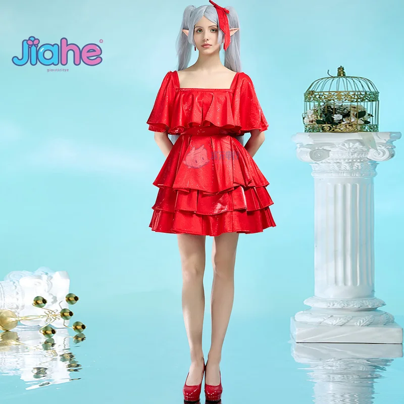 Frieren: Beyond Journey's End Frieren Cosplay Costume Halloween party sweet red dress for ladies Lolita wig prop uniform set
Frieren: Beyond Journey's End Frieren Cosplay Costume Halloween party sweet red dress for ladies Lolita wig prop uniform set